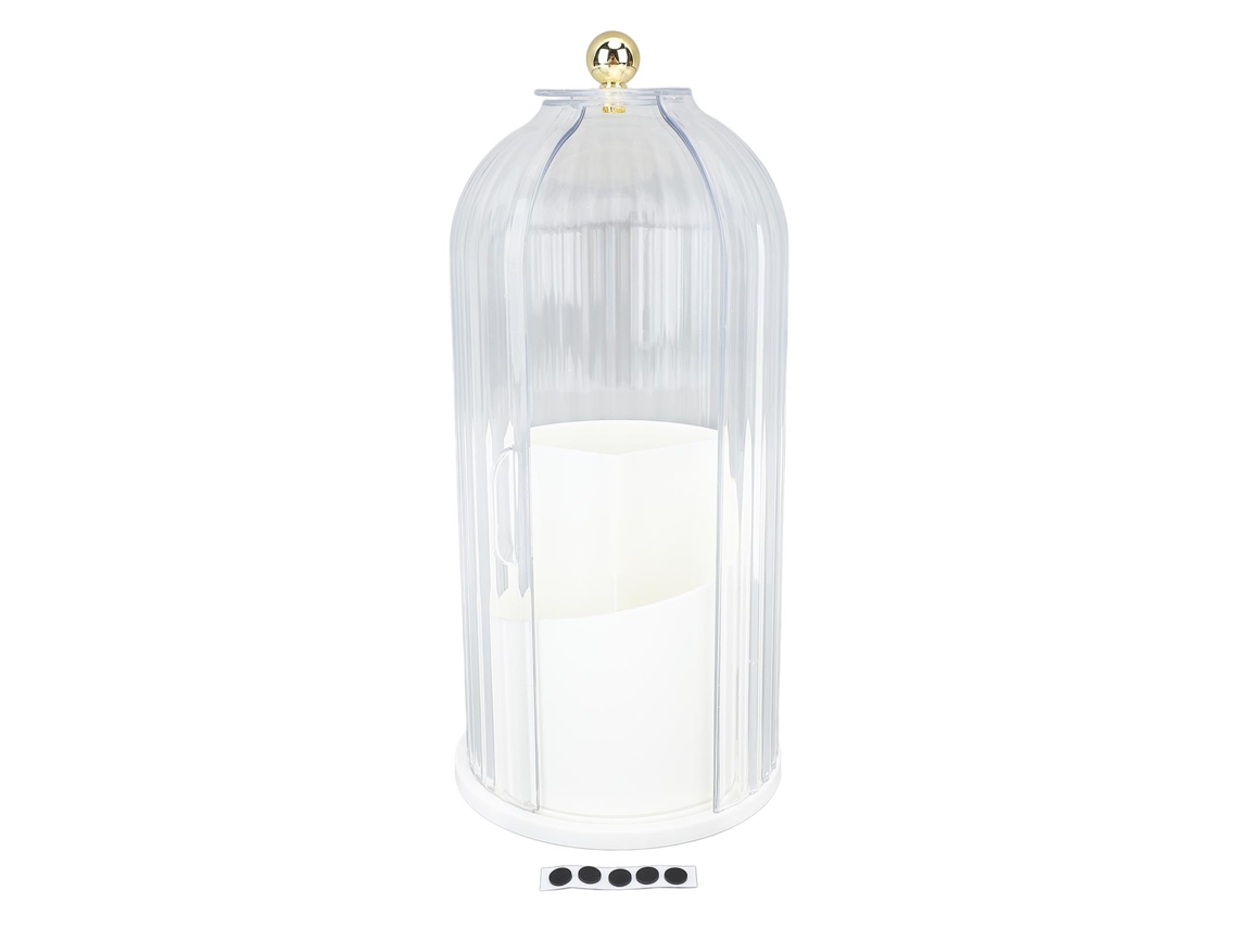 Suporte De Maquiagem Rotativo Com Capa Transparente Multifuncional E Protetor Contra Poeira