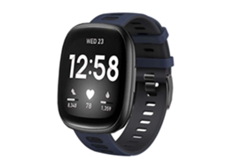Bracelete Pioneer para Fitbit by Google Versa Azul Escuro e Preto