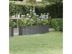 Vidaxl Canteiro Elevado Jardim 152x40x36 Aço Galvanizado Antracite