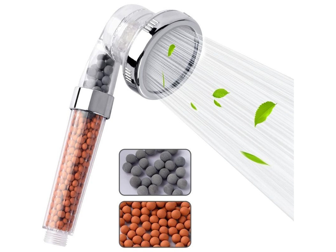 Ducha De Alta Presión Com Filtro De Pérolas Minerais 3 Modos Economia De Água Interface Universal