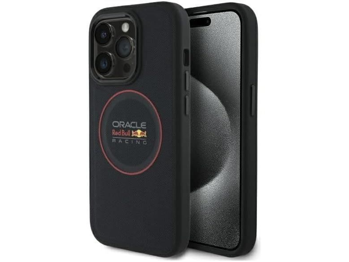 Capa Para Iphone 14 Pro 6,1 Couro Marinho Anel Vermelho Compatível Com Magsafe
