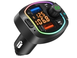 Transmissor Fm Bluetooth Yizhood Bc66 Pd20w Qc3.0 Preto