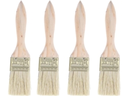 Conjunto De 5 Pincéis Com Cabo De Madeira Para Polegar, Ideais Para Pintura Mural E Outros Trabalhos Manuais.