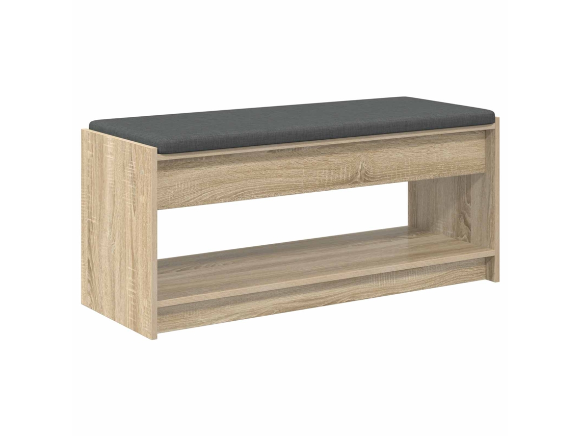 Banco de Hall com Almofada Carvalho Sonoma 103x38x45 cm MAISON EXCLUSIVE