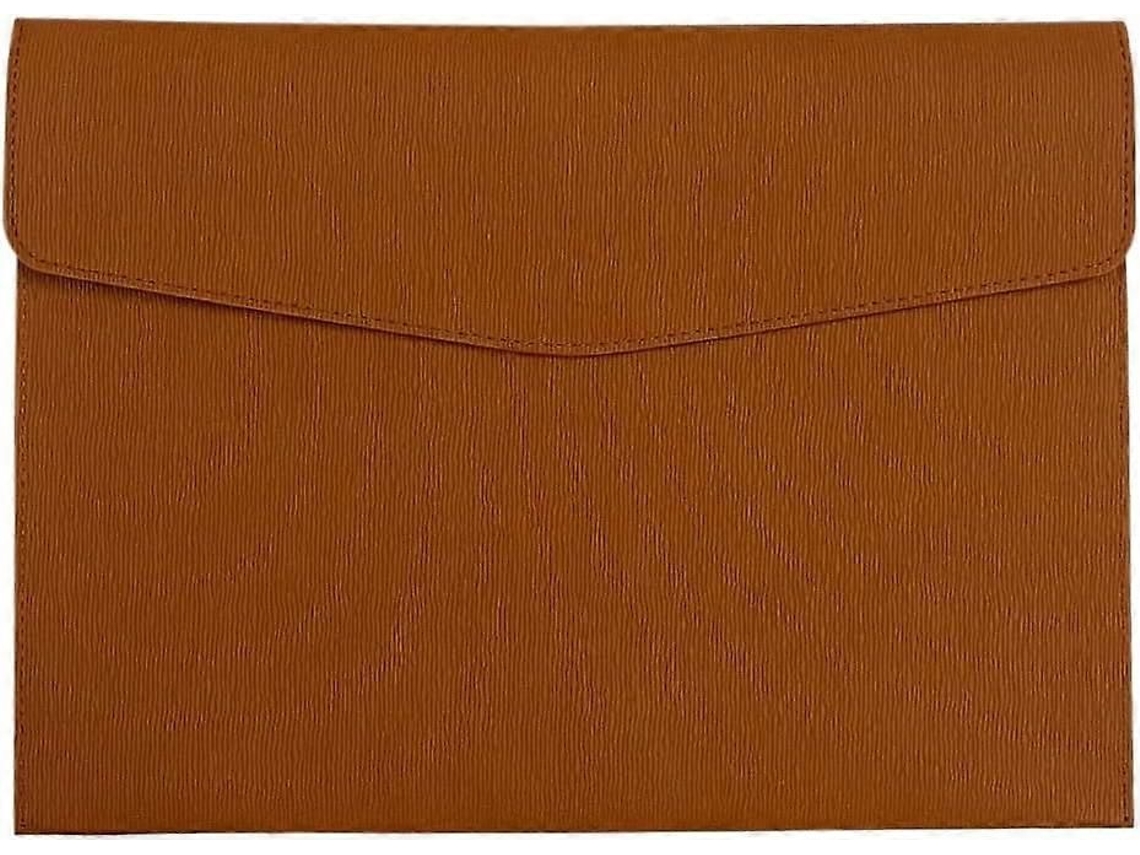 1 Pasta De Couro A4 Impermeável, Pasta Envelope Com Fivela (castanha)