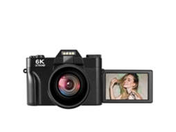 Câmera Para Vlogs Em 6k Com Wi-fi, 22 Filtros Criativos E Zoom De 18x Para Selfies (preta)