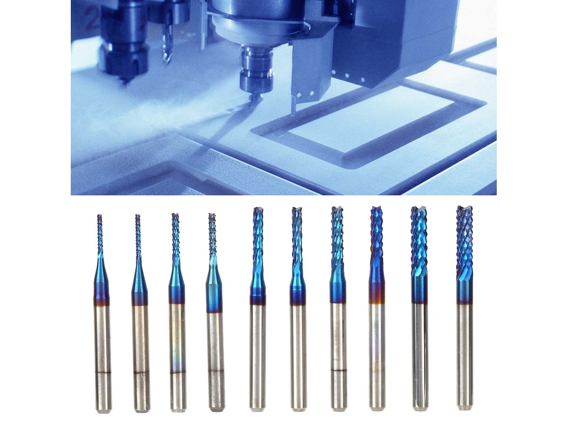 10pcs Broca De Corte De Router Blue Corn Para Cnc Pcb