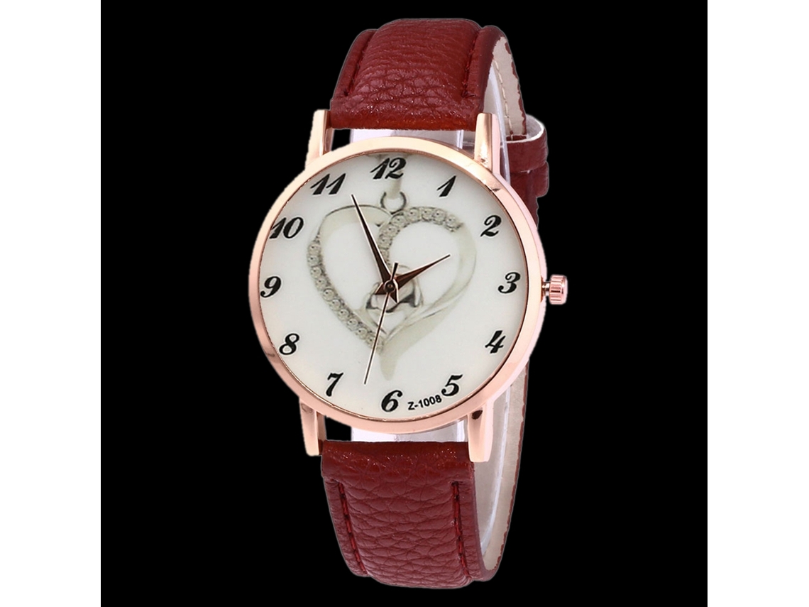 Reloj De Pulsera Zhoulianfa Z1008-ma Café Oscuro Para Hombre Y Mujer De Cuarzo