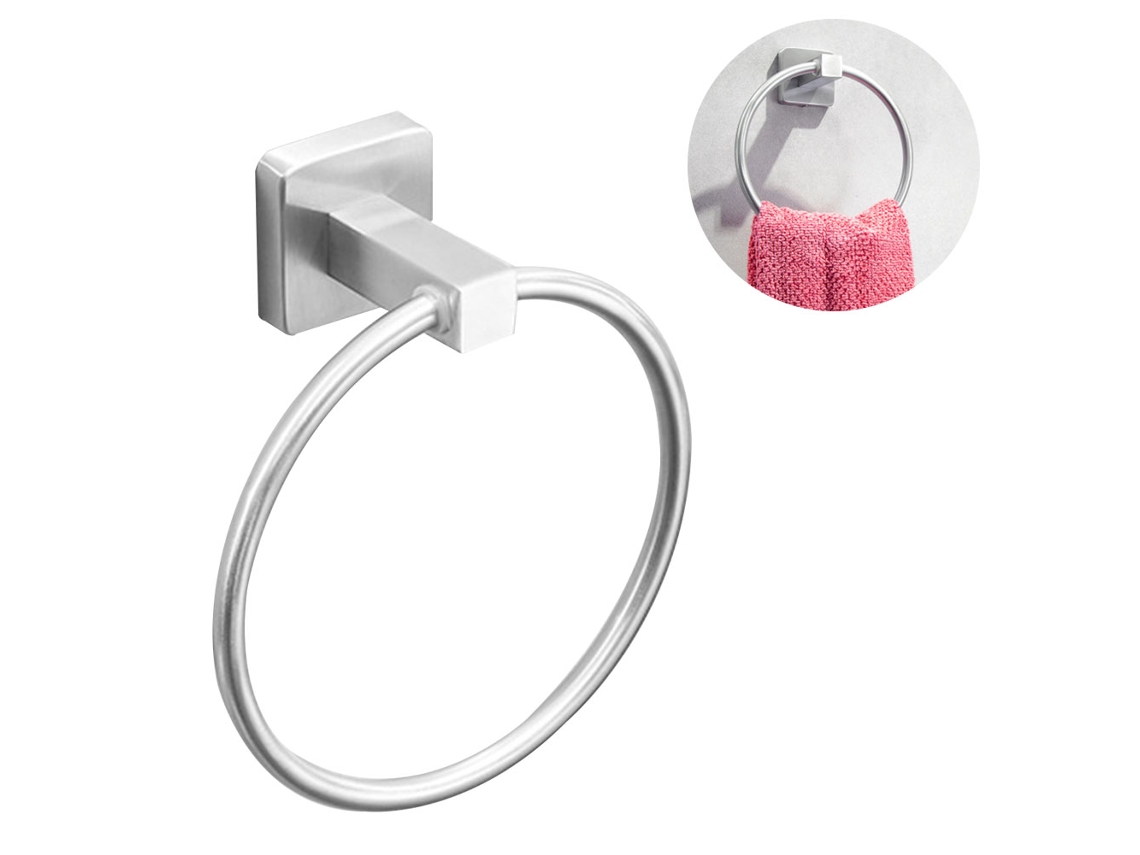 Argola para Toalha 1 Peça Aço Inoxidável Montada na Parede para Cozinha e Banheiro RNEMITERY
