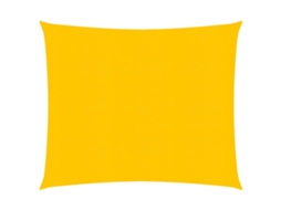 vidaXL Para-sol estilo vela quadrado 160 g/m² 5x5 m PEAD amarelo