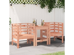 Vidaxl Cadeiras De Jardim 2 Pcs 61,5x53x71cm Madeira De Douglas Maciça