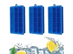 Bandejas de Gelo Flexíveis para Whisky, Liberação Fácil, Ideal para Casa e Festas, Economiza Espaço no Freezer Azul