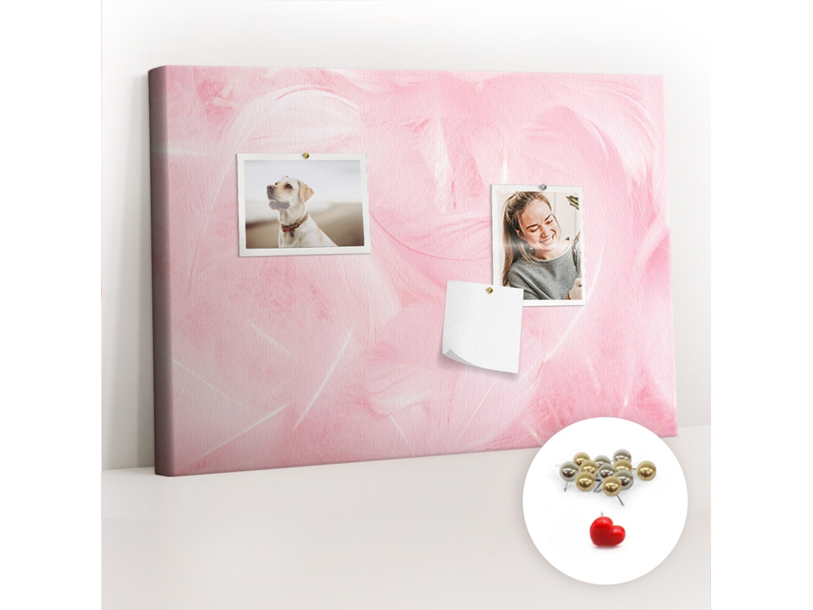 Painel De Cortiça Para Parede Abstração De Penas Para O Escritório Espelharte (60x40 Cm)