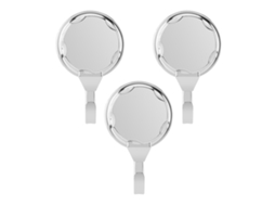 Conjunto de 3 ganchos de toalha com ventosa S/MARCA