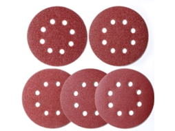 100 Discos De Lixa 125mm Para Lixadeira Orbital,8 Furos,sistema Velcro Inclui 20 Unidades De Cada Grão 40/60/80/120/180 Btforus (total 100 Unidades)