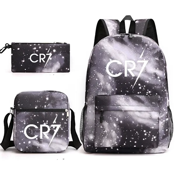 Mochila Escolar de 3 Peças Cr7 com Lancheira e Estojo M032 BRILVIBERA