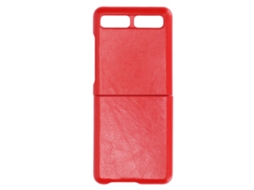Capa de Couro Protetora para Samsung Z Flip em Vermelho