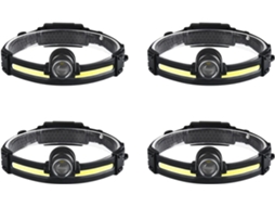Lanterna de Cabeça com Sensor Led 4x para Uso Externo, Luz Potente, Foco com Zoom, Cob Montado. SFUSHOS
