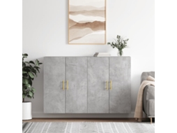 Vidaxl Armários De Parede 2 Pcs 69,5x34x90 Cm Cinzento Cimento