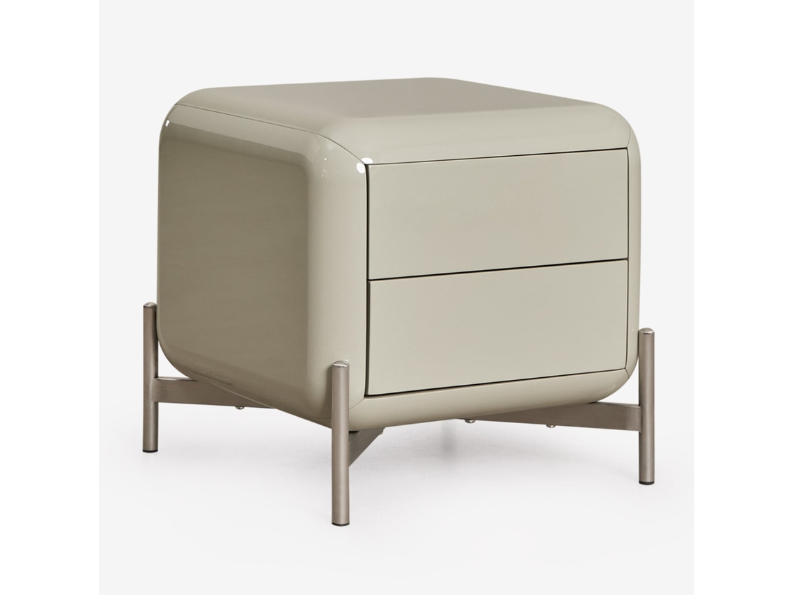 Sklum Pack De 2 Mesas De Cabeceira 45x45 Cm Em Mdf Alazne Mdf Verde Laurel