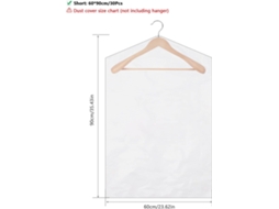 Lurelia Capa Para Roupa, Pack Com 30, Antipoeira, Impermeável, Transparente