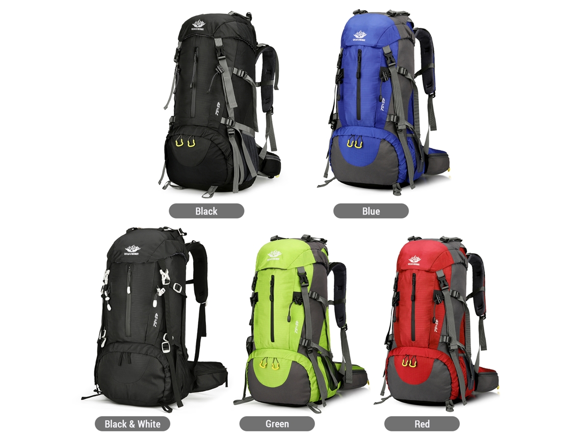 Mochila de Trekking 50l Impermeável com Capa Chuva