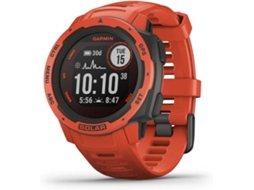 Relógio Desportivo GARMIN Instinct Solar (Bluetooth - Até 24/54 dias de autonomia com energia solar - Vermelho)