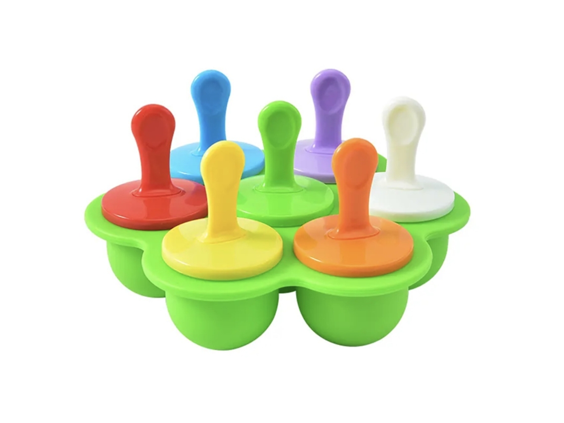 7 moldes de picolé de silicone, sem BPA, 7 cores, para sorvetes caseiros ZYBLSSBB