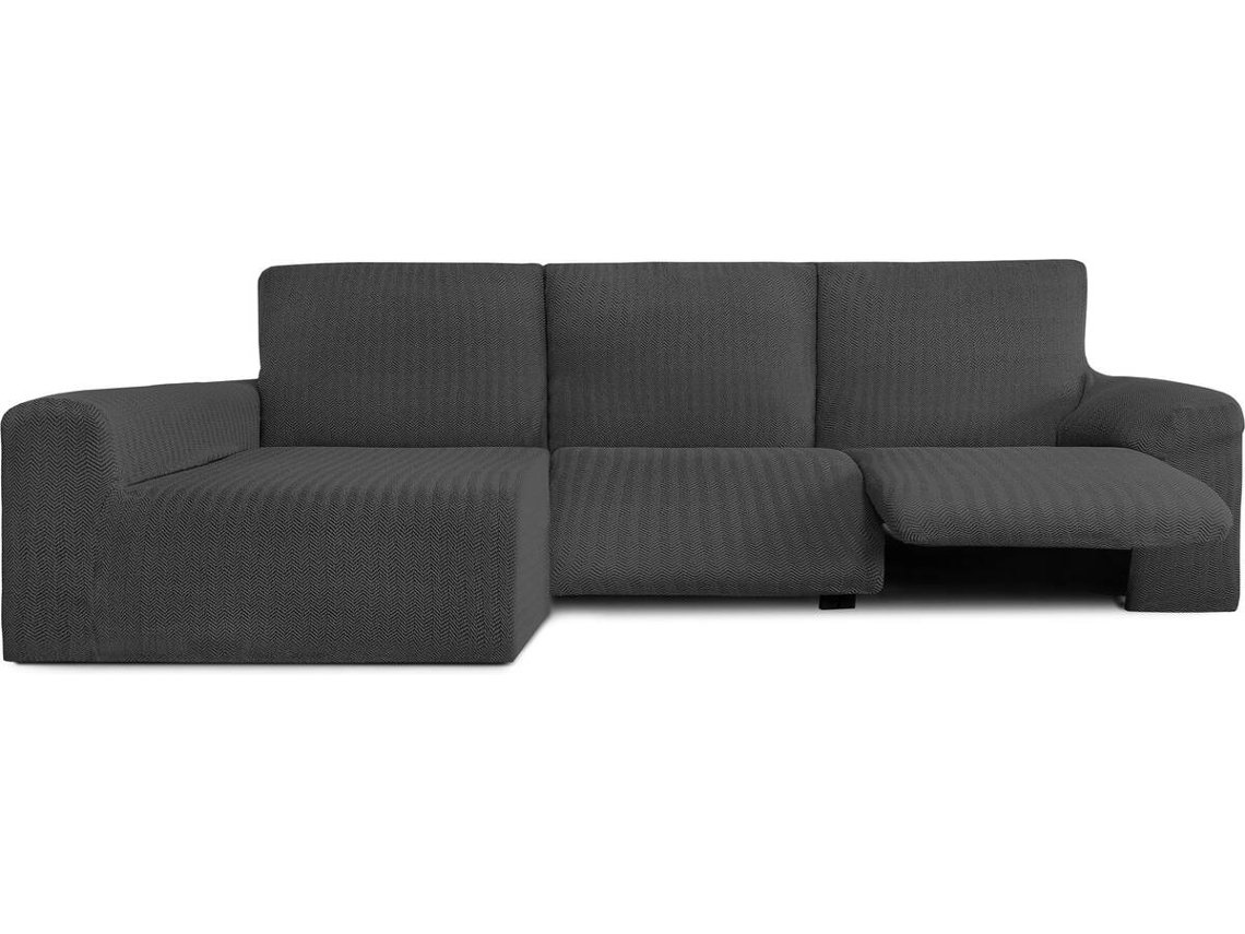 Capa de Chaise Longue Relax Esquerda EYSA Premium Jaz Tecido Multielástico (360 x 180 x 120 cm - Poliéster e Algodão - Gris Oscuro)