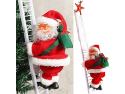 Papai Noel Nova Line Sobe a Escada com Música e Decoração Natalina