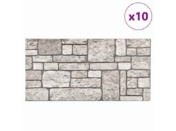 Painéis de Parede 10 Pcs Cinzento 100 X 50 Cm Espuma Eps MAISON EXCLUSIVE