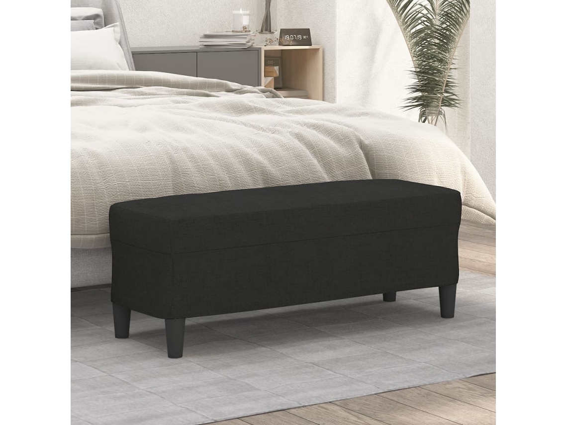 Vidaxl Banco 100x35x41 Cm Tecido Preto
