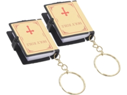 Chaveiros Religiosos, Bíblias Em Miniatura, 2 Unidades, Liga De Zinco E Papel, Leves