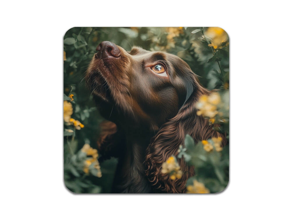 Conjunto de 4 porta copos com estampa de cocker spaniel inglês AQUAFORGE