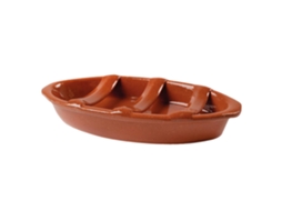 Assador Chouriço Barro Oval Castanho  1 un