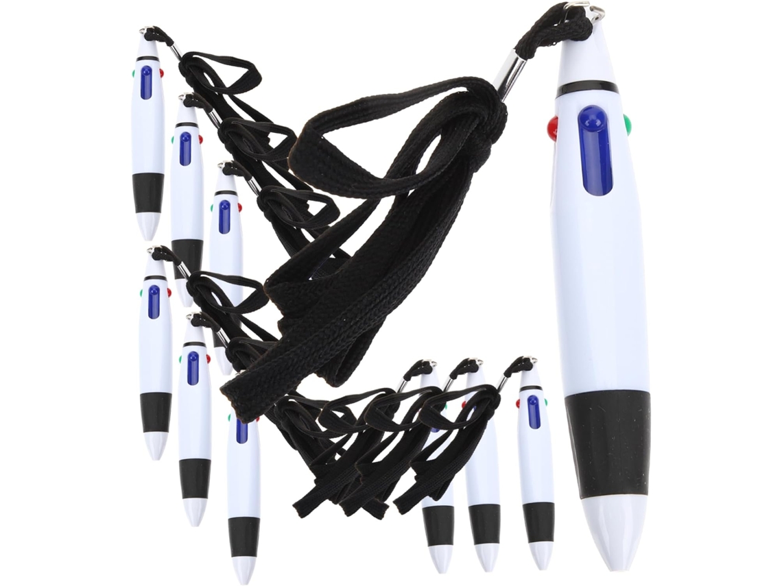 Kit Com 10 Canetas Esferográficas Retráteis Multicoloridas Happyyami