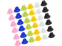 Hemobllo Conjunto De 60-pins Esmalte Com Fecho, Plástico, Formato De Coração, Sem Ferramentas, Substituíveis Para