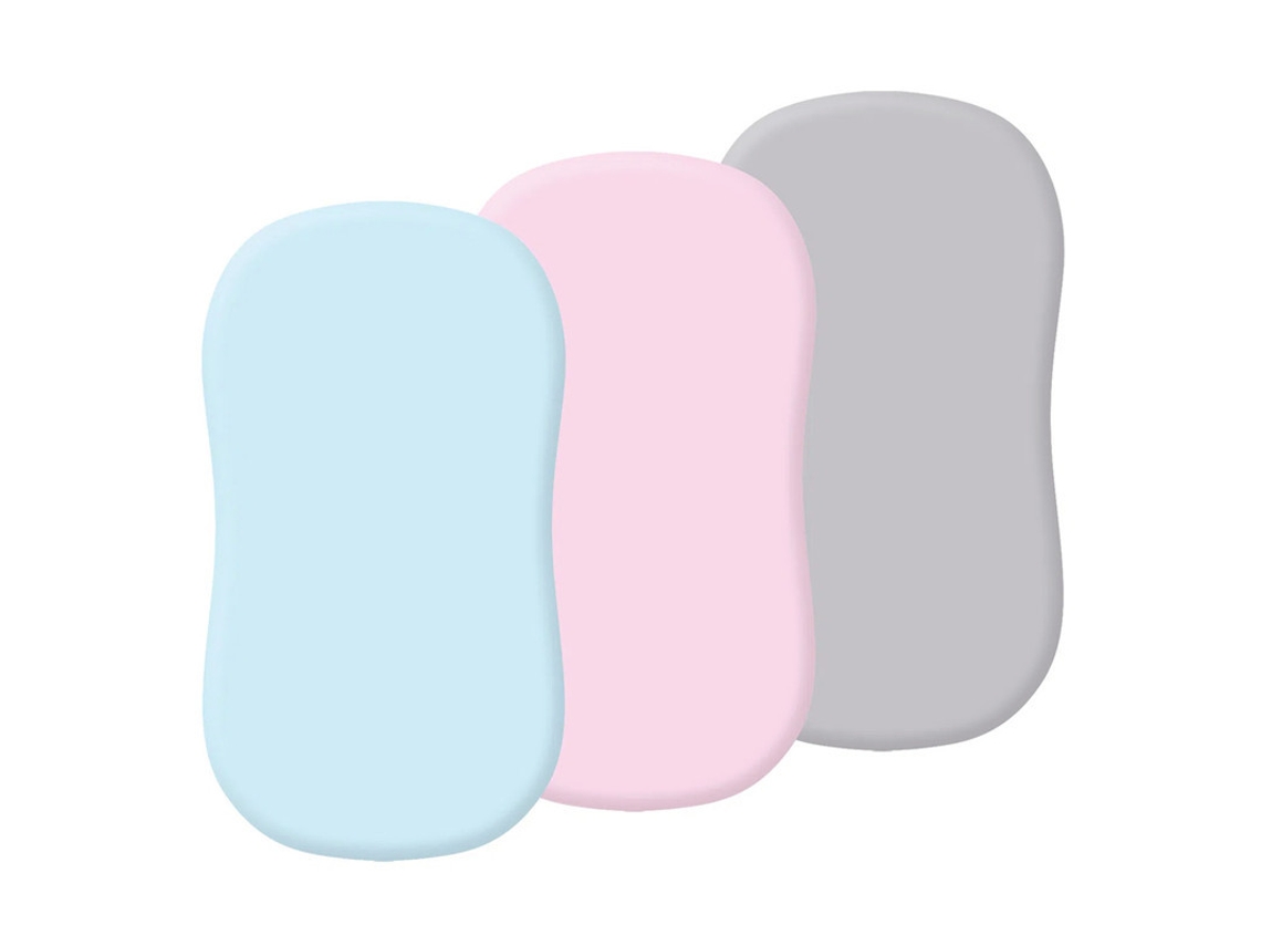 Jogo de Lençóis para Ninho de Bebé CHRUI 0 24 Meses Microfiber Elástico Lavável 3 Unid 81x43cm (azul Lago Rosa Cinza)
