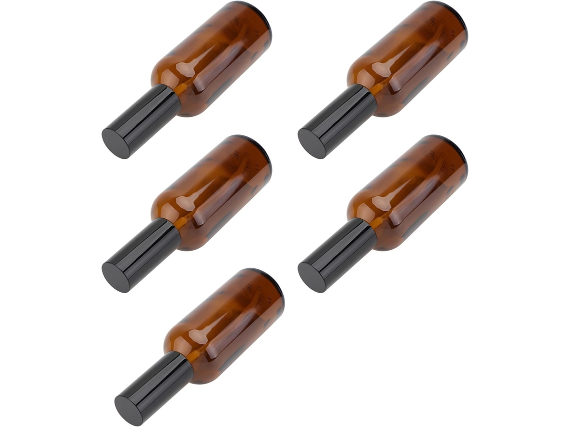 De 5 Frascos Spray De Vidro Marrom Nuobesty, Recipiente Vazio Para Cosméticos, Frasco Para Viagem