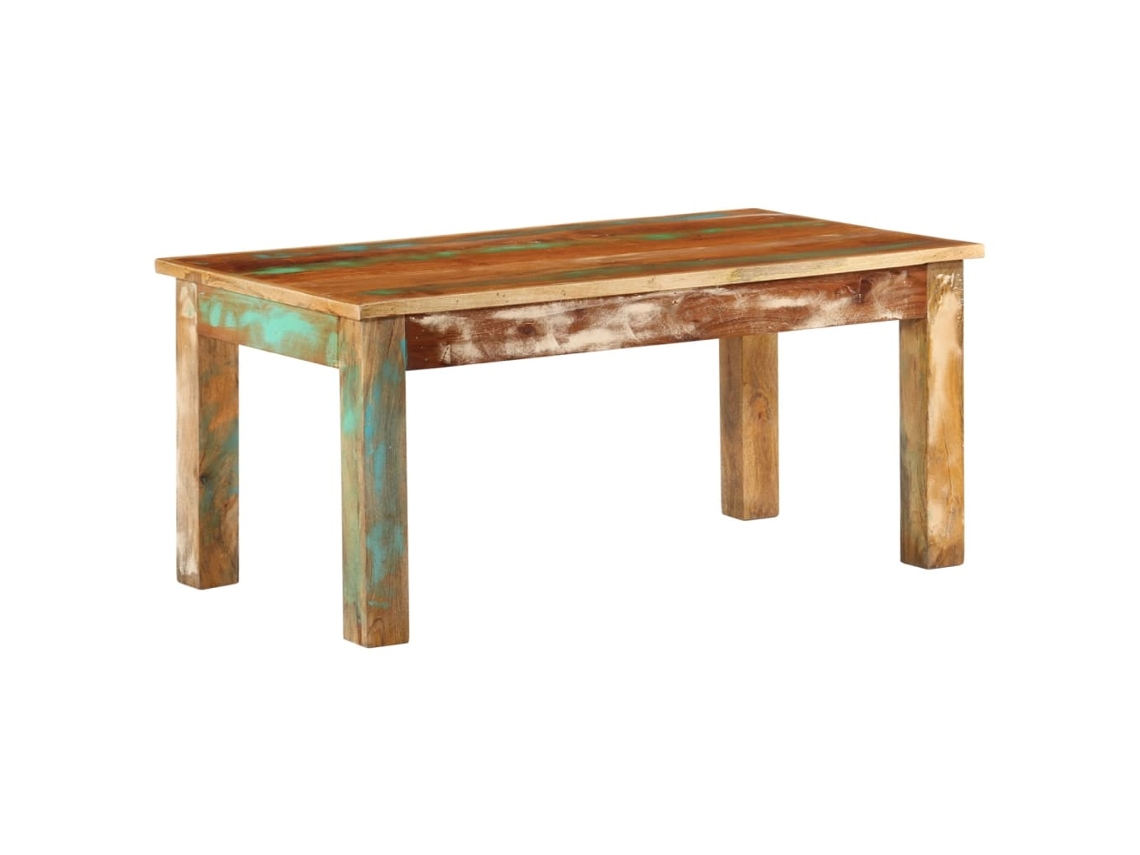 Vidaxl Mesa De Centro 100x55x45 Cm Madeira Recuperada Maciça