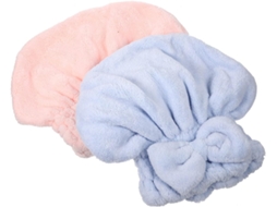 Gorro De Lã Coral De Secagem Rápida Com Laço.