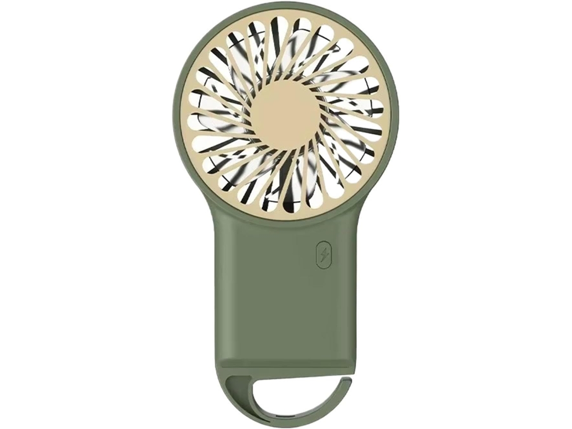 Ventilador De Mesa Mini Em Metal Com Relógio Led Usb, Rotação 360