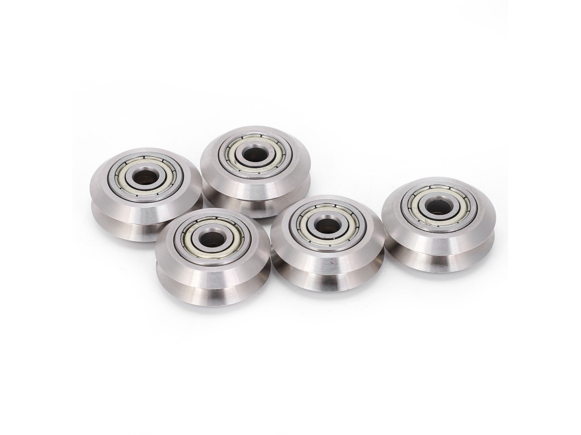 5 Peças Roda Em Aço Inoxidável Tipo V Para Impressora 3d Openbuilds Buraco Interno 5mm