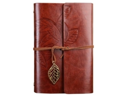 Caderno E Diário Retrô Em Couro, 18 Cm, Capa Dura Vintage, Páginas Pautadas, Portátil Para Anotações, Marrom