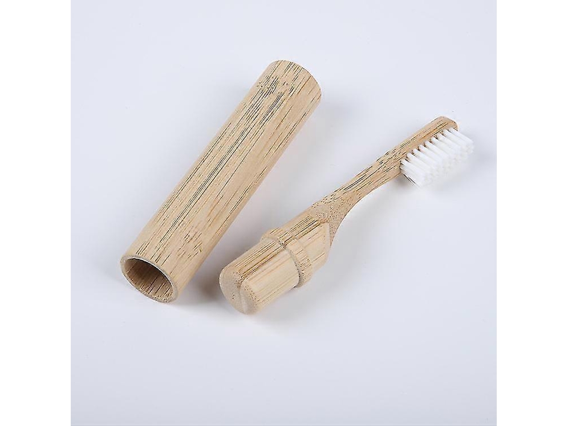 Escova De Dentes De Bambu, Cerdas Macias, Natural E Biodegradável