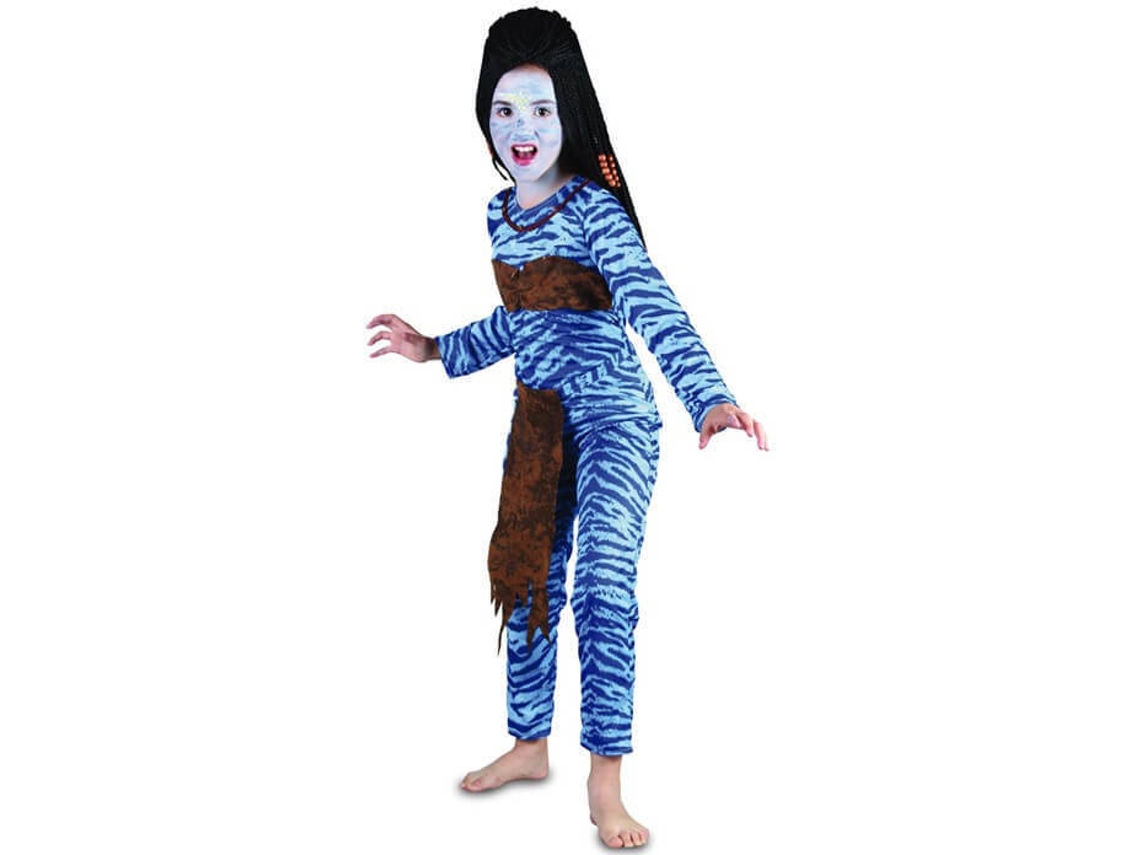 Fato de Menina DISFRAZZES Guerreira Azul (Tam: 5 a 6 anos)