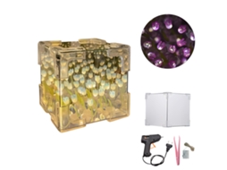 Lâmpada Flor Tulipa Diy 2 em 1 Espelho Luz Noturna Artesanal Decorativa Presente Criativo