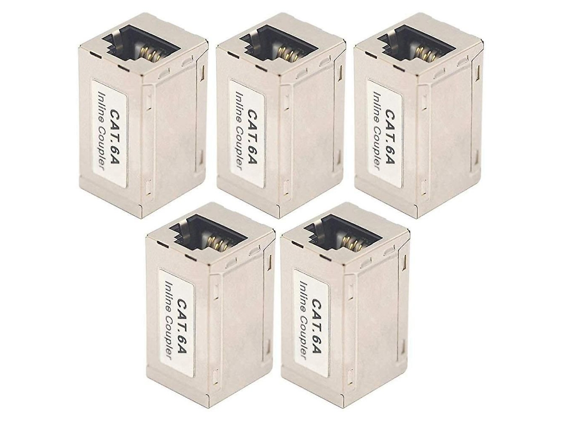 Pacote Com 5 Adaptadores Ethernet Cat6 A Para Cabo Patch Com Conector Rj45 Aquaforge