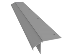 Perfil RENOPLAST de Beiral de Alumínio K10R 200Cm Cinza Acabamento de Terraço Piso de Resina Sistemas de Drenagem de Água