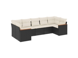 Garden Sofa Set, Garden Sofa Sets Vidaxl Preto Rattan / Vime (n/a)